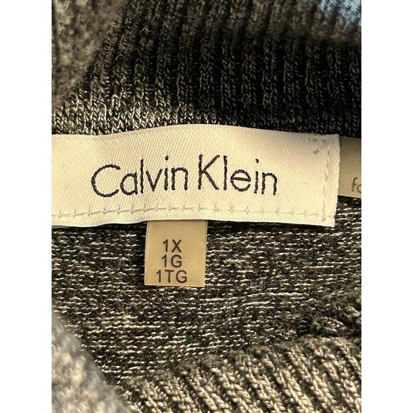 Calvin Klein Women’s Plus 1X Gray Turtleneck Sweater - Picture 6 of 9